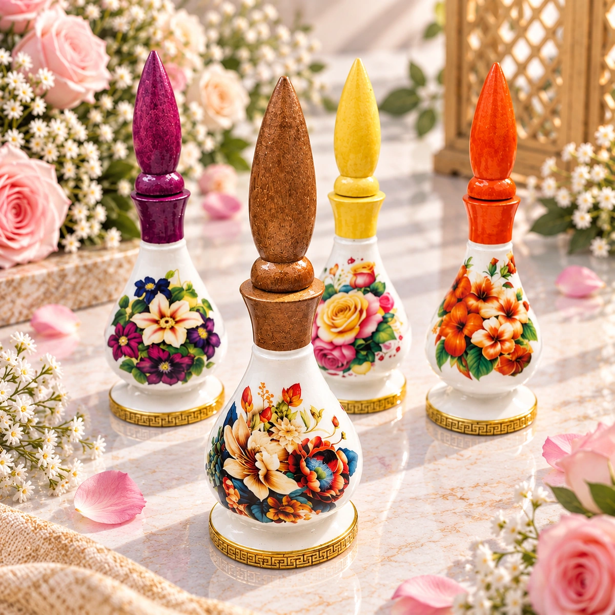 makahil_floral_collection_1200x1200 مكحلة زهور التراث الخشبية - الصورة 1